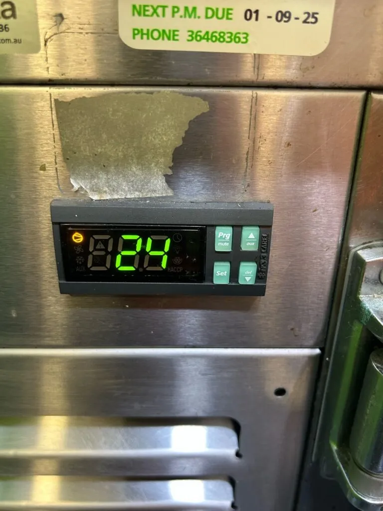 Fridge at 24 degrees