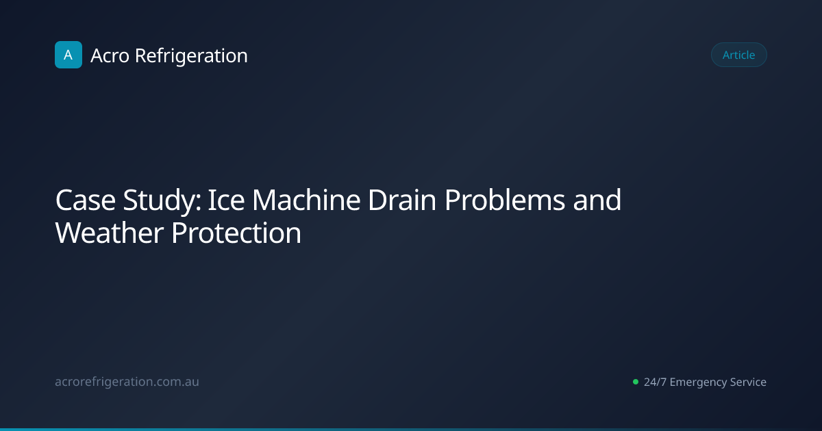 Case Study: Ice Machine Drain Problems and Weather Protection | Acro ...