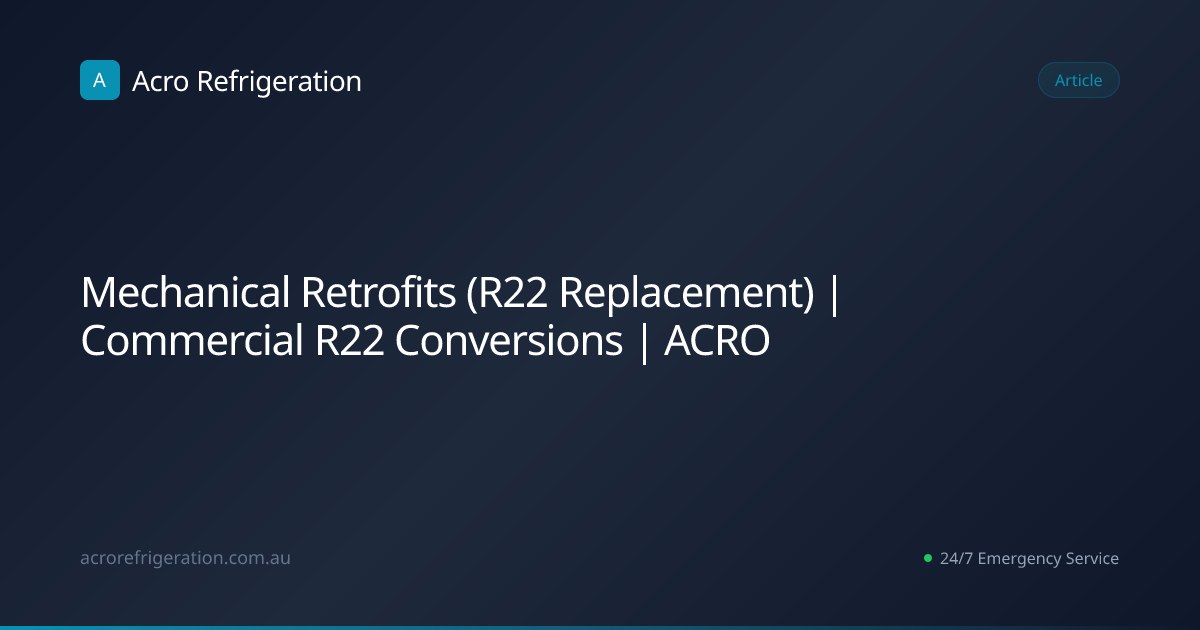 Mechanical Retrofits (R22 Replacement) | Commercial R22 Conversions ...