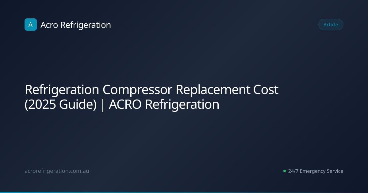 Refrigeration Compressor Replacement Cost (2025 Guide) | ACRO ...