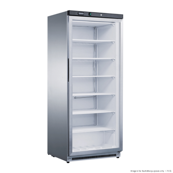 Thermaster Stainless Steel Upright Static Display Freezer XF600SG